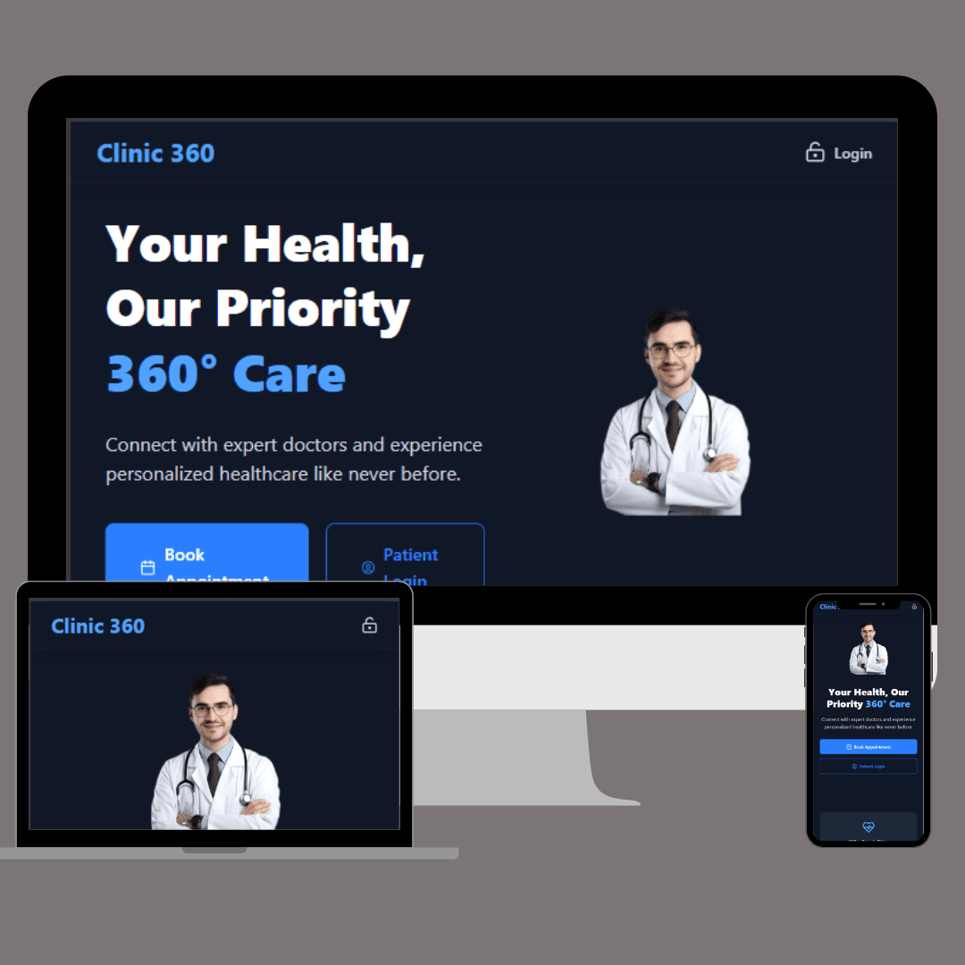 Clinic-360 project screenshot